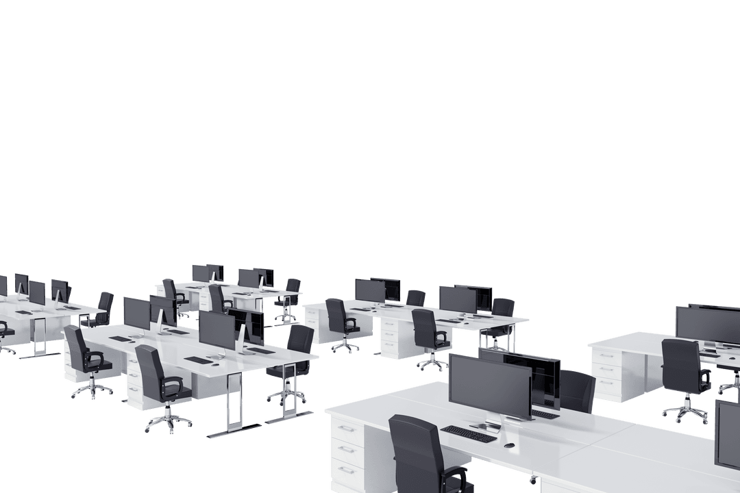 Modern Empty Office Space with Transparent Background Design