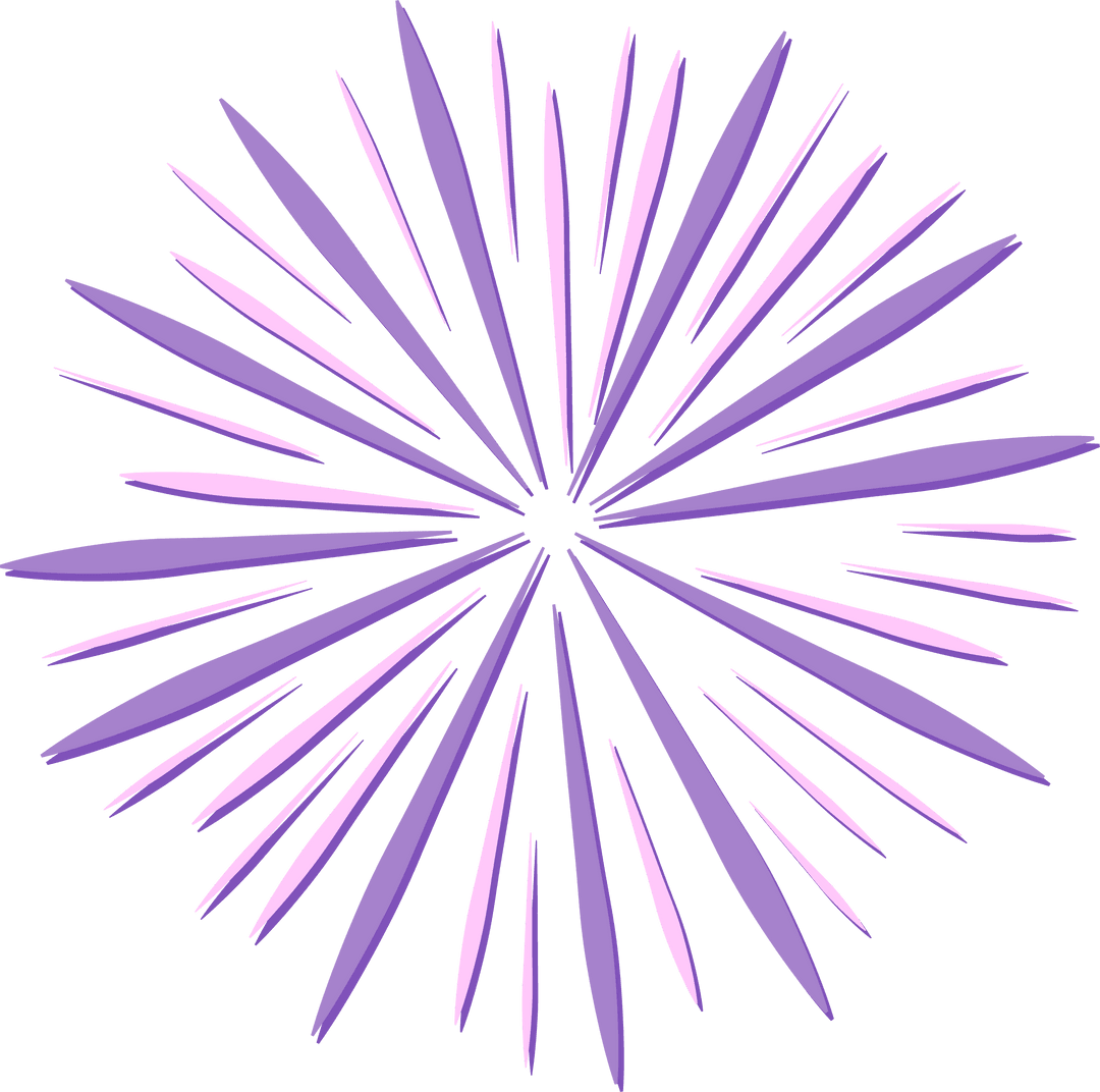 Abstract Purple and Pink Geometric Burst on Transparent Background