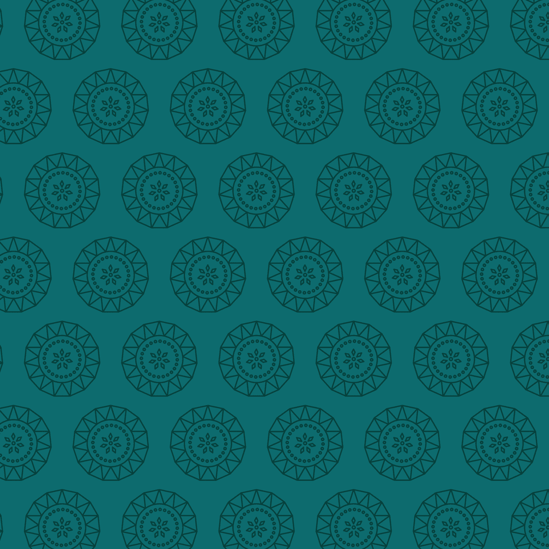 Transparent Decorative Round Patterns on Blue Background