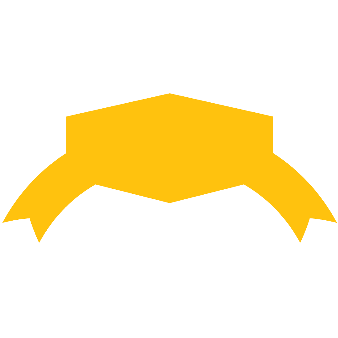 Yellow Ribbon Banner Isolated on Transparent Background