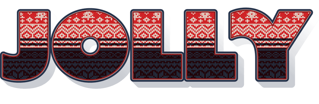 Transparent Jolly Text with Christmas Pattern Design