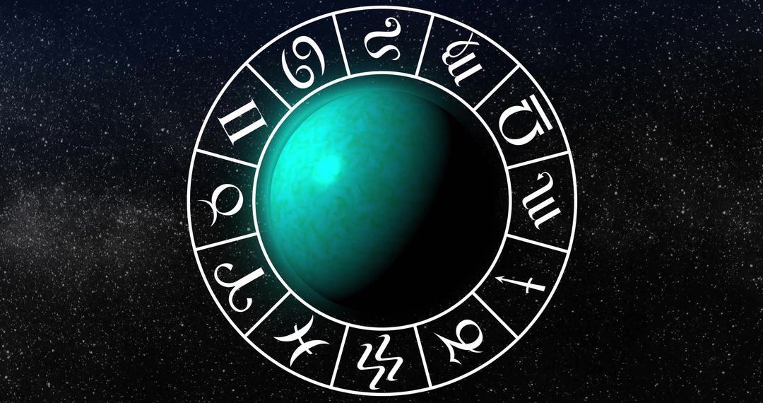 Horoscope Concept with Zodiac Signs in Circular Arrangement