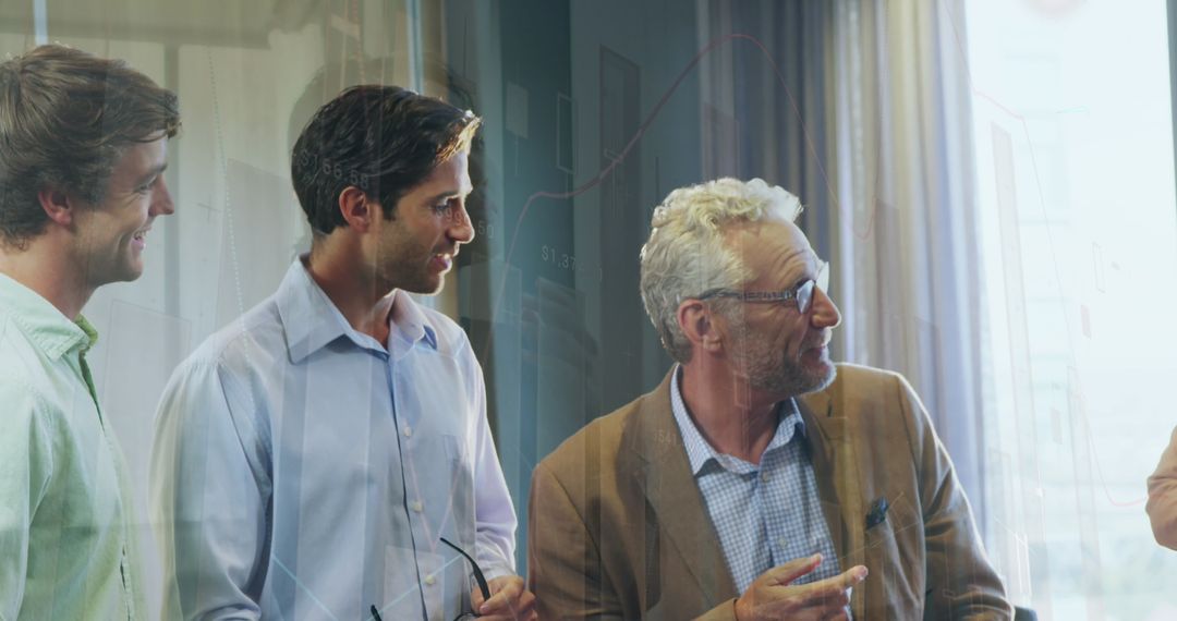 Collaborative Business Meeting Analyzing Financial Data