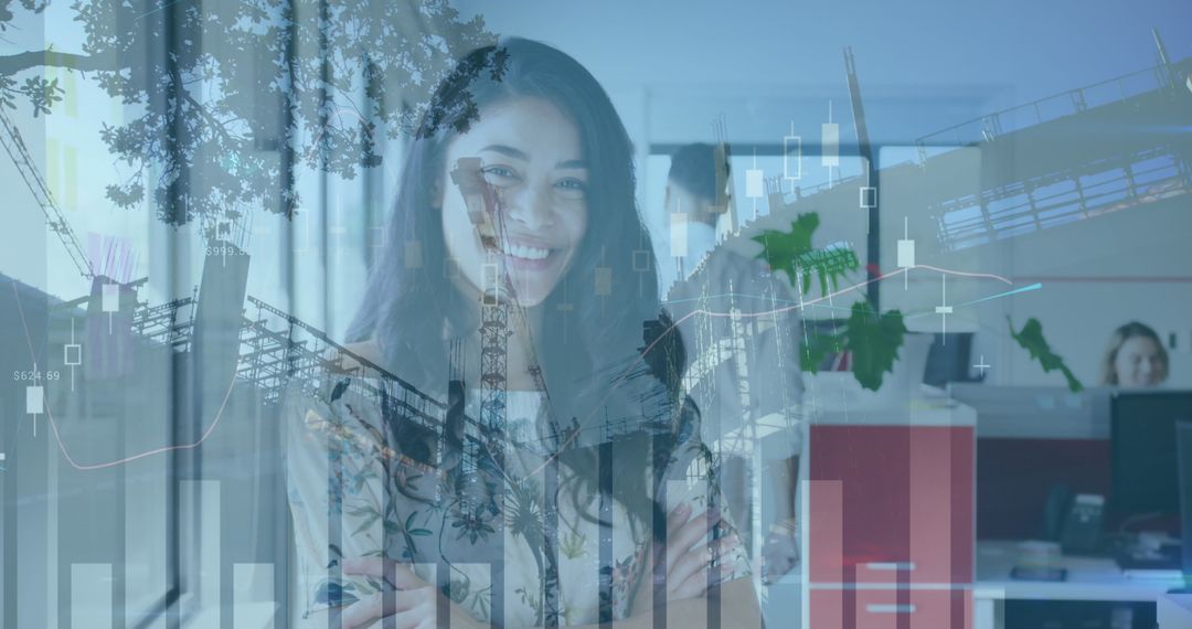 Diverse Professional Collaboration Behind Digital Financial Overlay