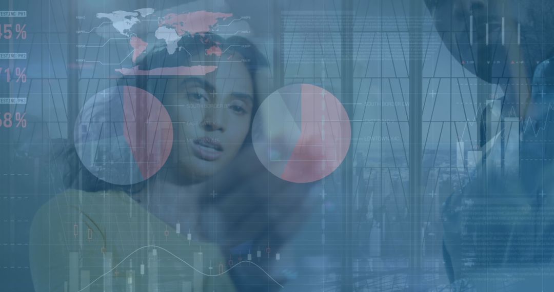 Diverse Team Analyzing Business Data in Modern Office