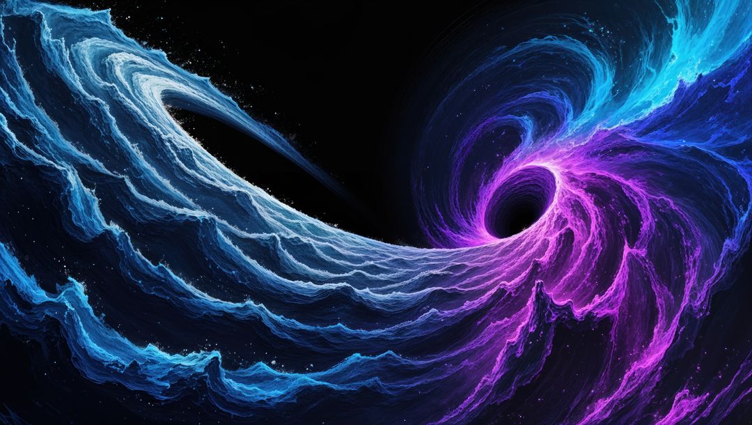 Spectacular Swirling Space Vortex in Nebula with Vibrant Colors