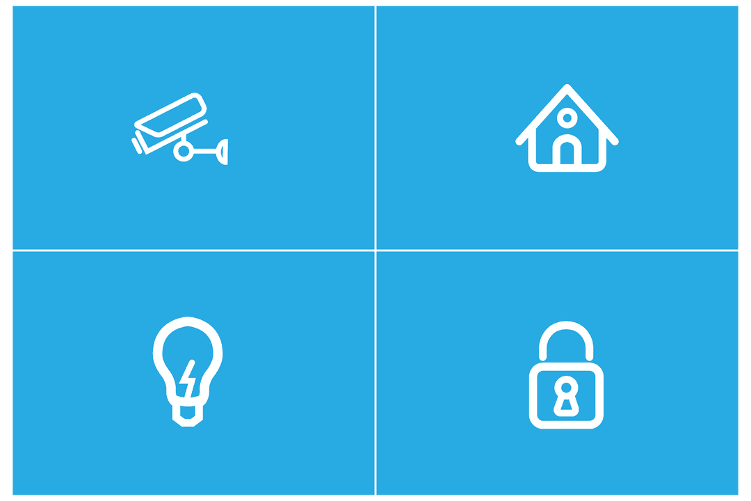 Transparent Digital Illustration of Home Security Symbols