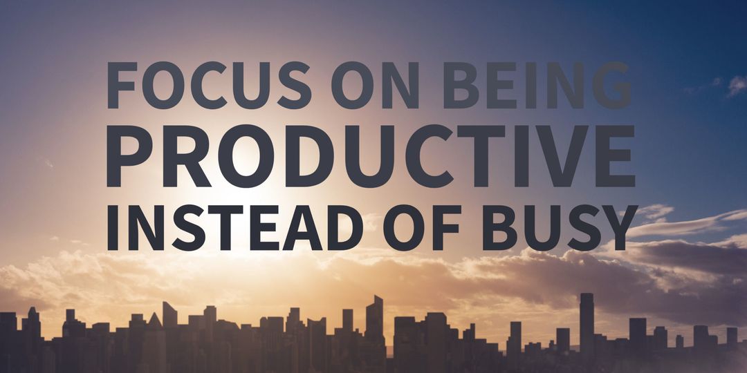 Inspiring Skyline with Motivational Quote About Productivity - Download Free Stock Templates Pikwizard.com