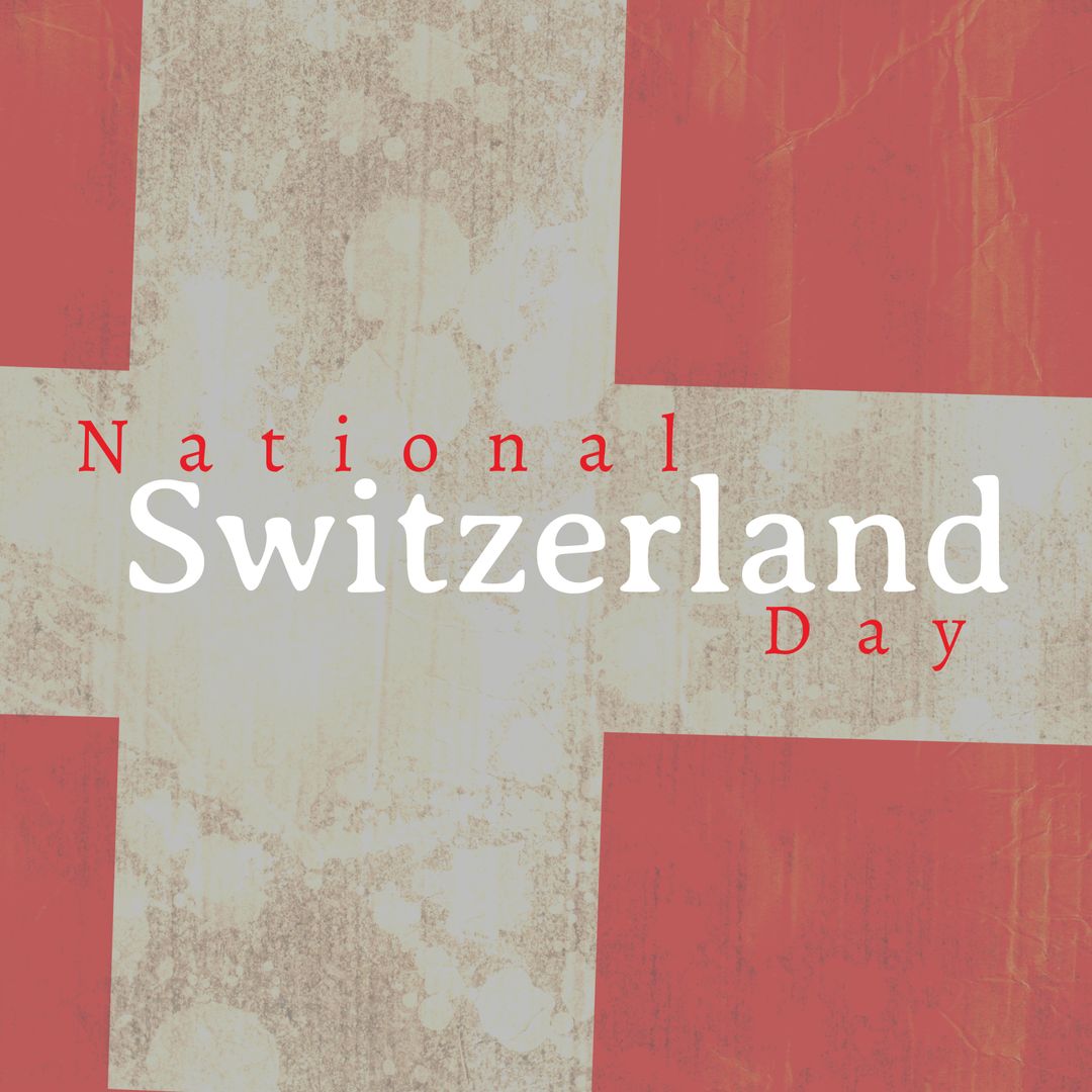 Vintage Style National Switzerland Day Poster Design