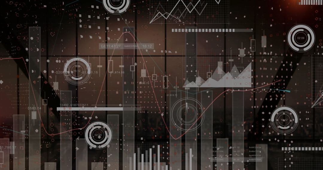 Futuristic Financial Data Analysis Concept