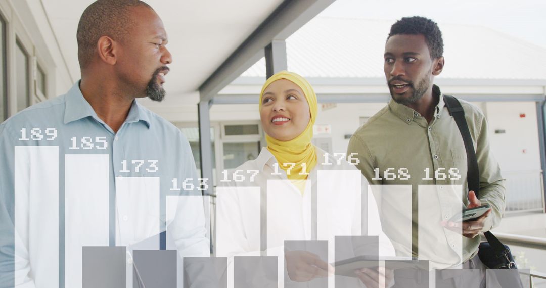 Diverse Team Discussing Financial Data and Market Research