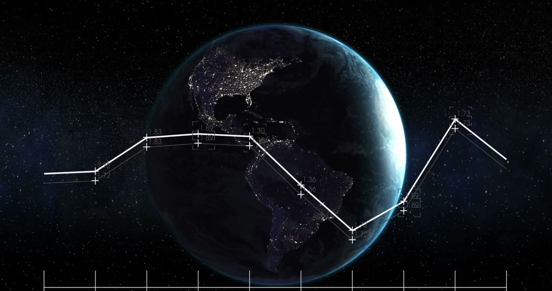 global data visualization with graph overlay - Free Images, Stock Photos and Pictures on Pikwizard.com