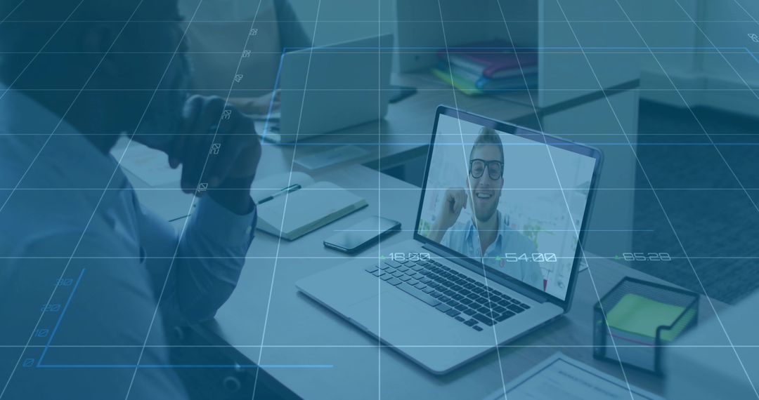 Professional Communication Over Video Call in Modern Office