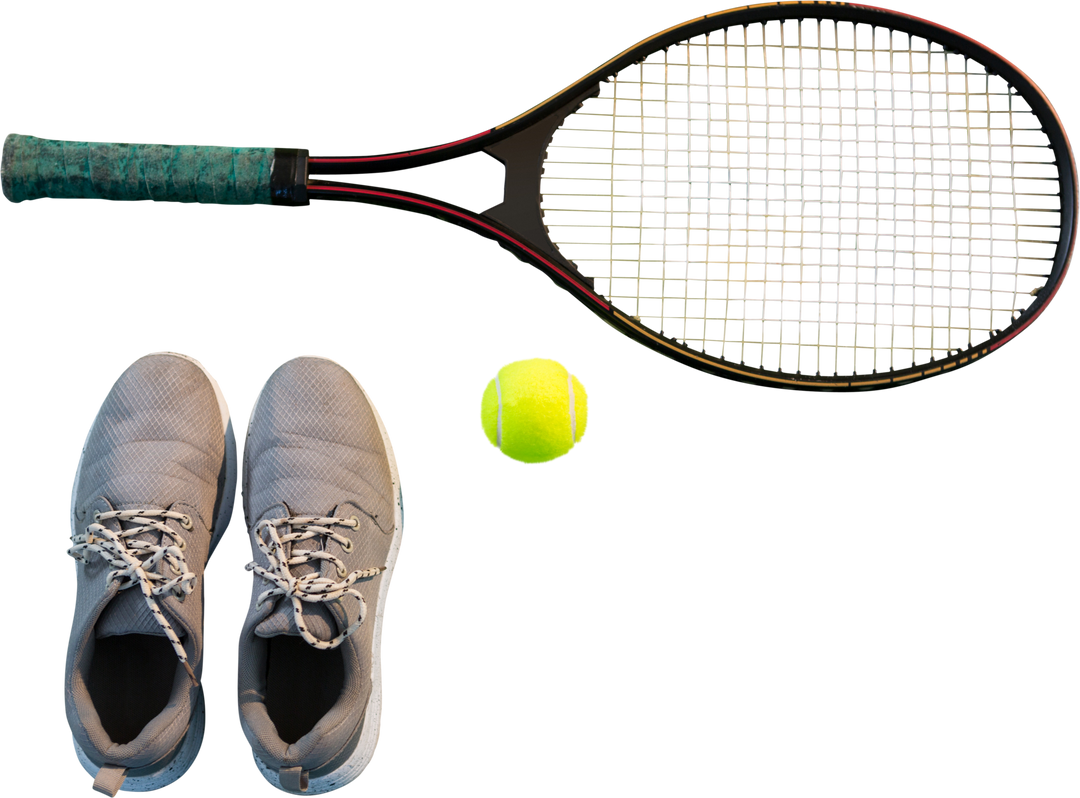 Sports Shoes, Tennis Racket and Ball on Transparent Background - Download Free Stock Images Pikwizard.com