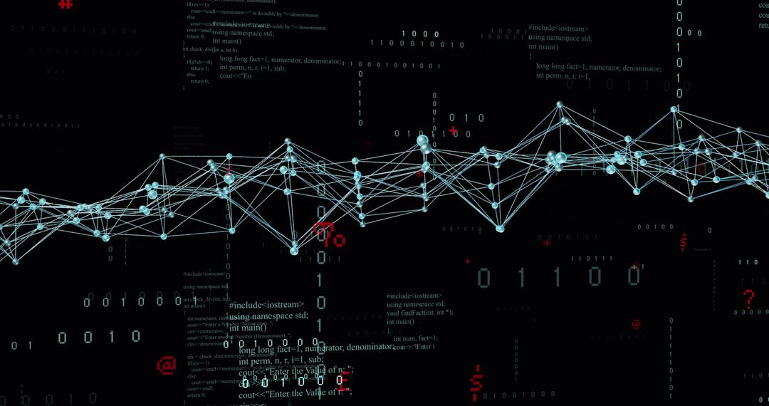 Digital Network Connections Overlaying Data Streams