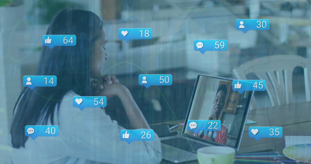 Social Media Engagement with Notification Overlays
