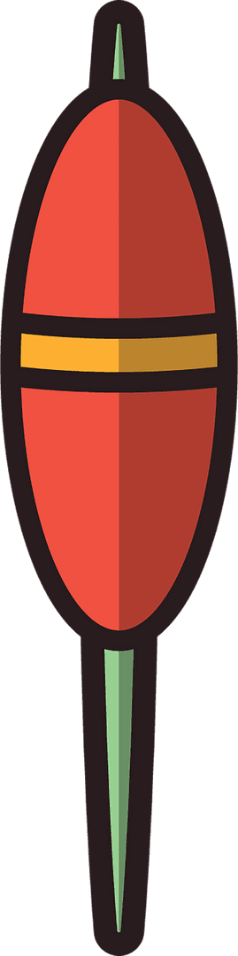 Transparent Red Buoy Icon on Clear Background