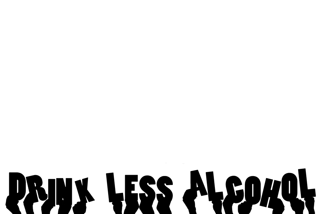 Illustration Encouraging Reduced Alcohol Consumption on Transparent Background