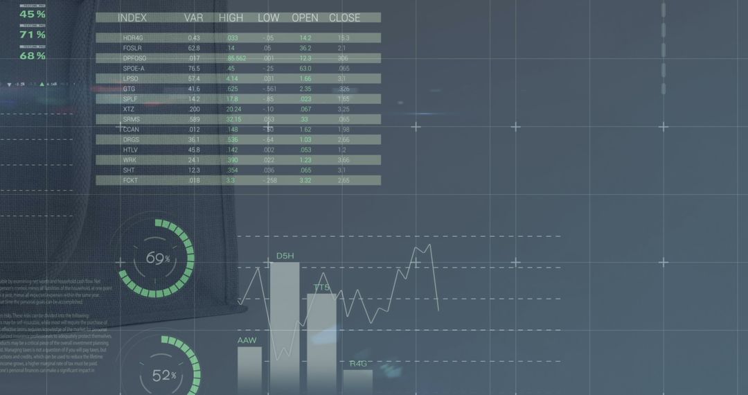 Stock Market Data Visualization Overlay Arena Shows Global Financial Analytics