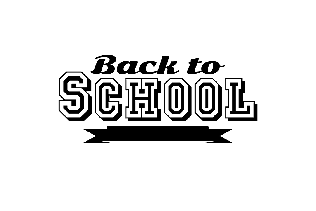 Back to School Text Design on Transparent Background