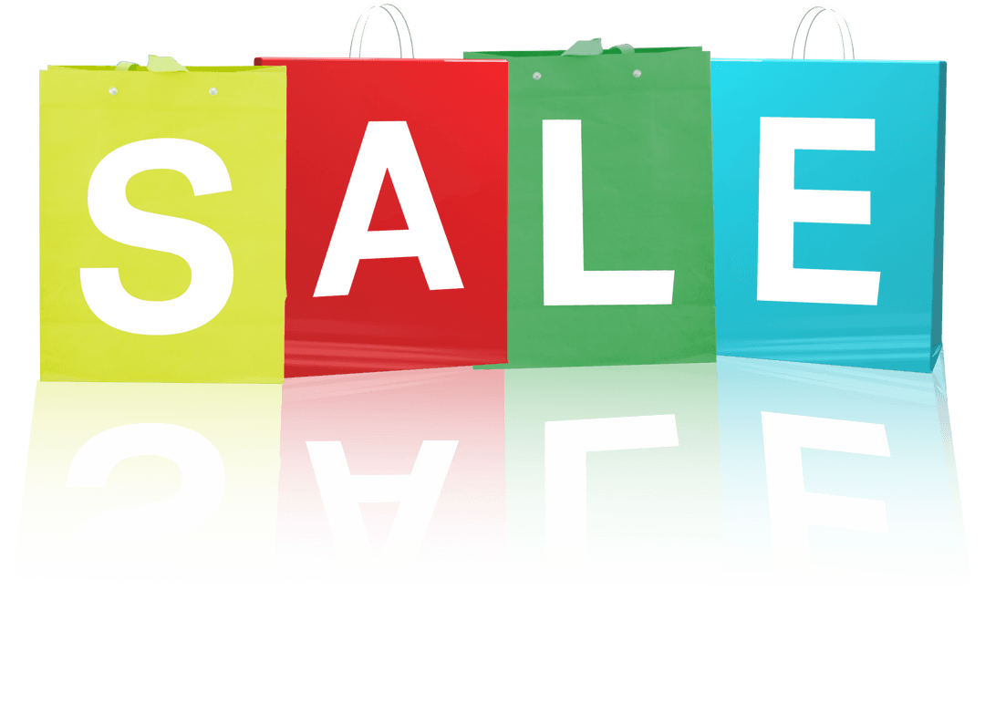 Transparent Shopping Bag Sale Design