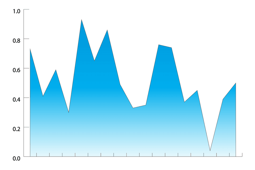 Blue Chart Illustration on Transparent Background Economics Concept