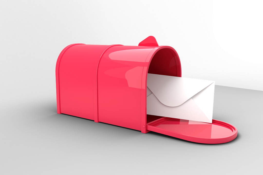 Digital Pink Mailbox With Letter Illustration on Transparent Background - Download Free Stock Images Pikwizard.com