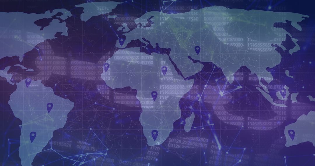Global Network Connectivity on World Map