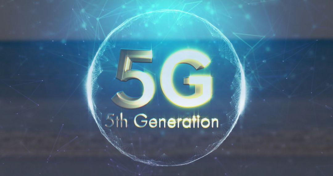 5G Network Concept with Digital Sphere and Connectivity Nodes