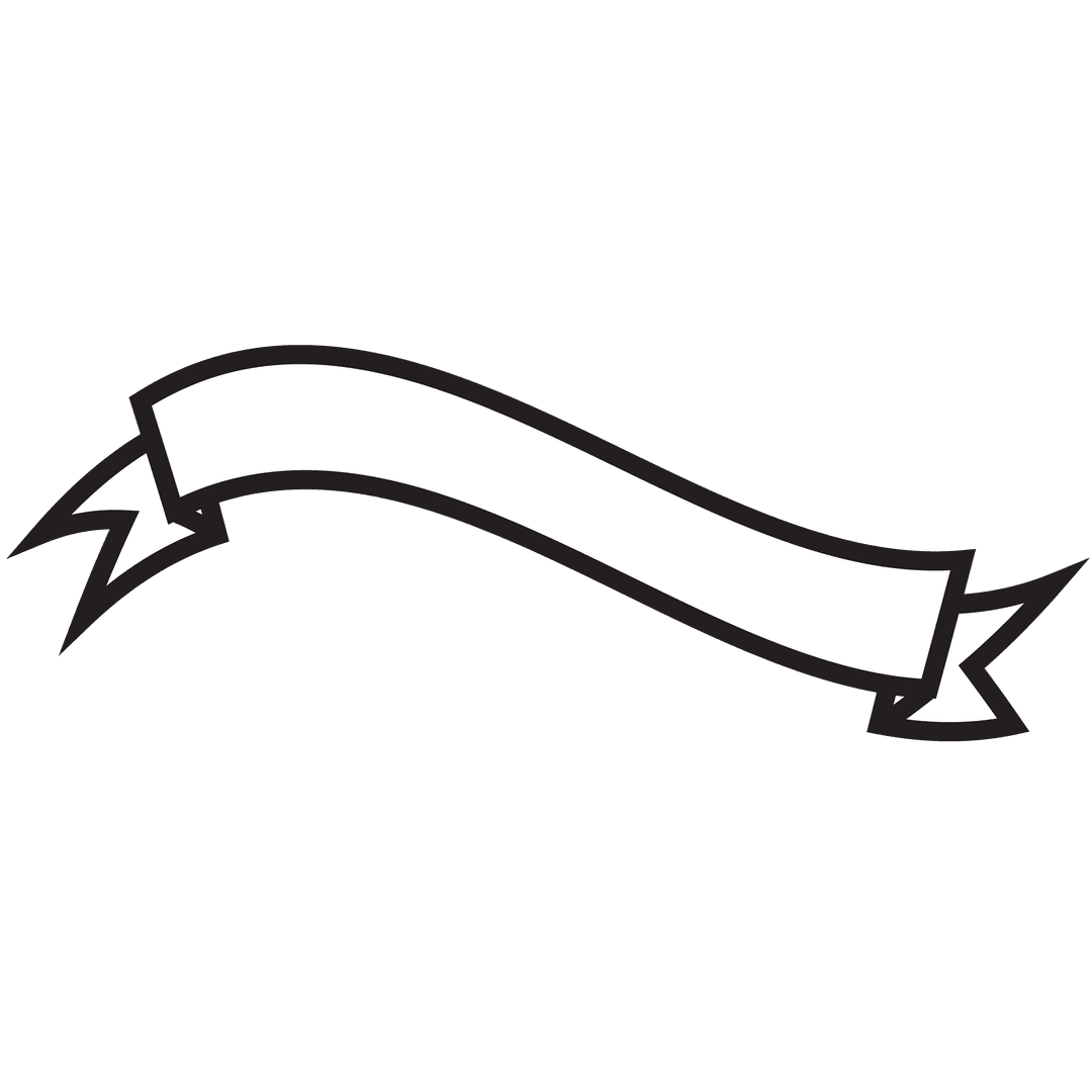 White Ribbon Banner on Transparent Background for Celebrations