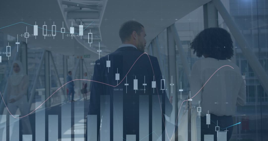 Diverse Business Professionals Analyzing Financial Data Charts