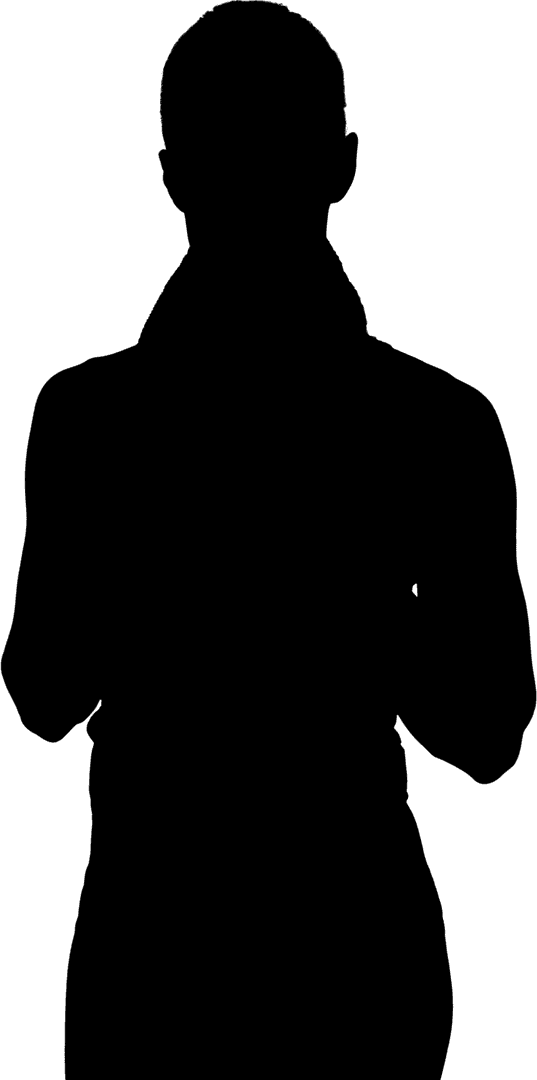 Dynamic Woman Silhouette on Transparent Background for Fitness Concepts