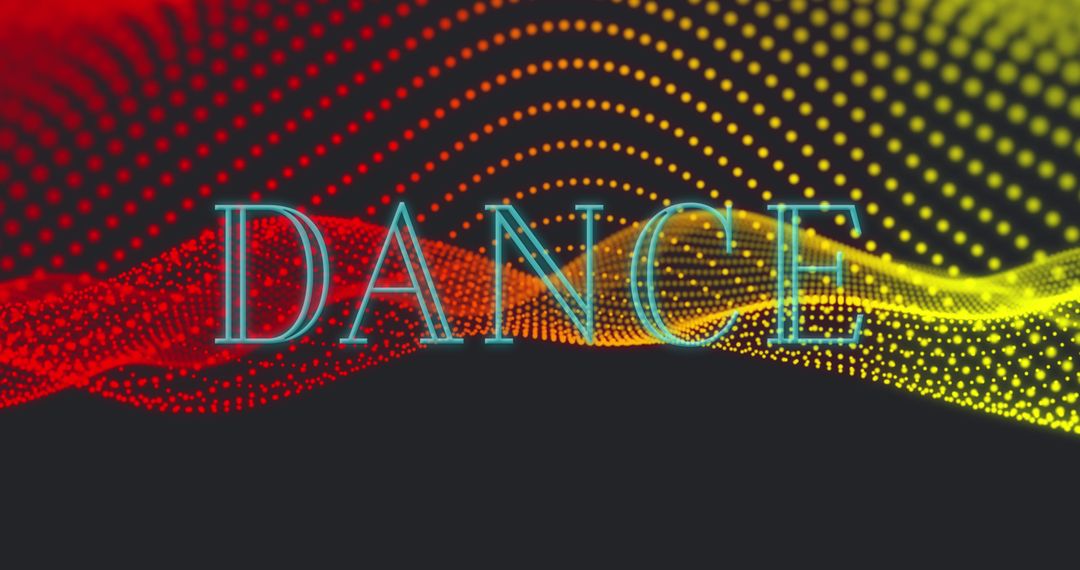 Colorful Wave Pattern with Dance Text Zoom Effect