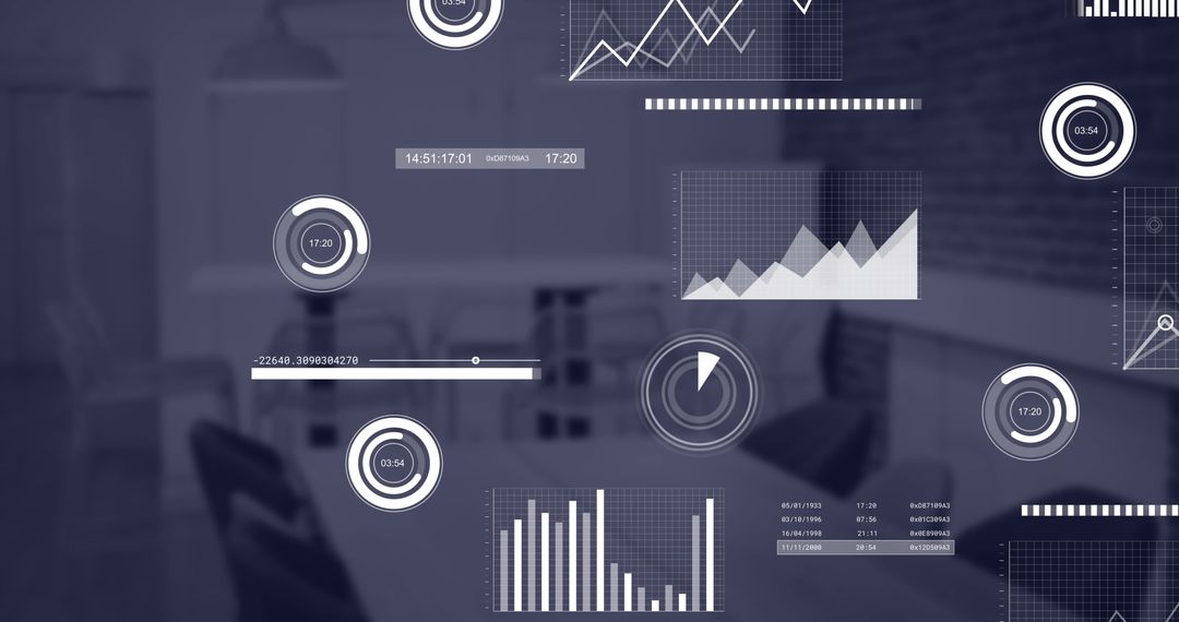 Digital Financial Analysis Over Office Workspace