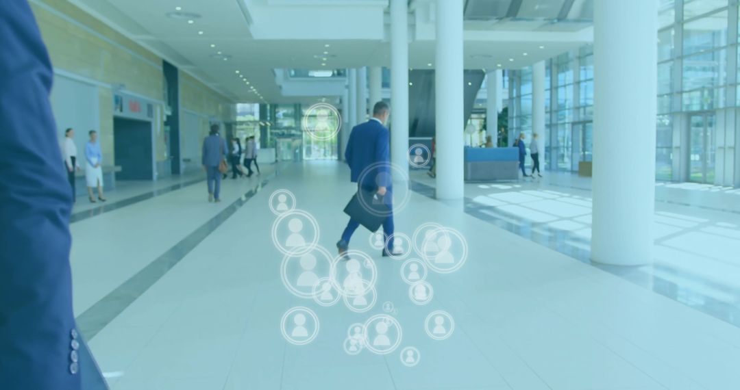 Business Networking Digital Connections Concept in Office