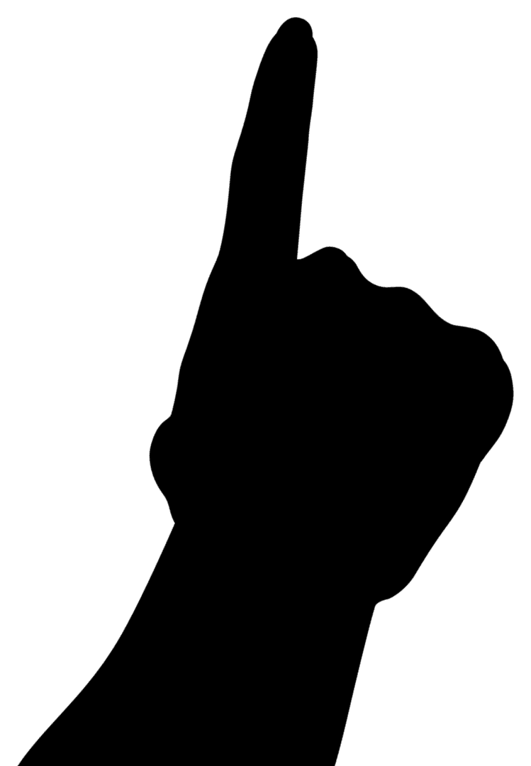 Transparent Hand Silhouette Pointing Finger Vector Illustration