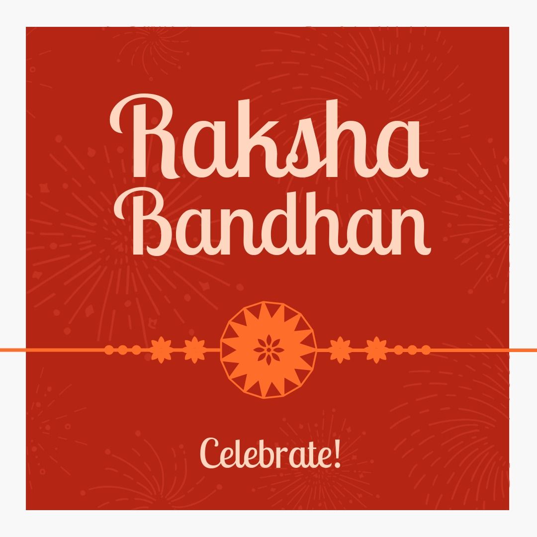 Raksha Bandhan Celebration with Decorative Wristband and Fireworks Background - Download Free Stock Templates Pikwizard.com