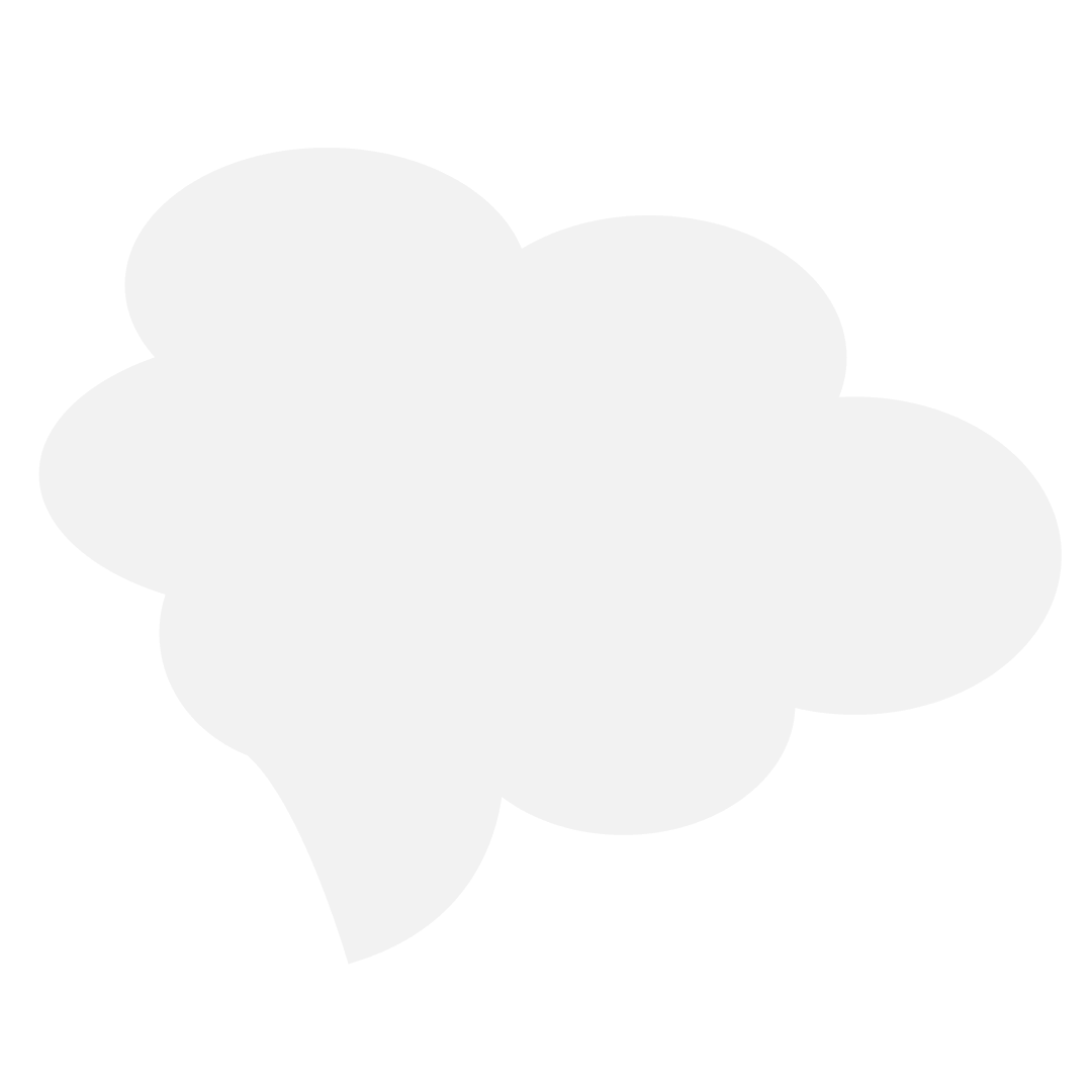 White Speech Bubble on Transparent Background for Communication Ideas