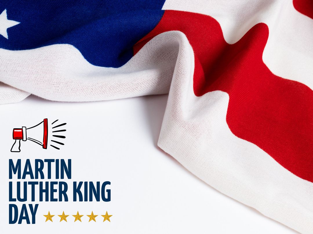 Flag Draped Elegantly for Martin Luther King Jr. Day Ceremony