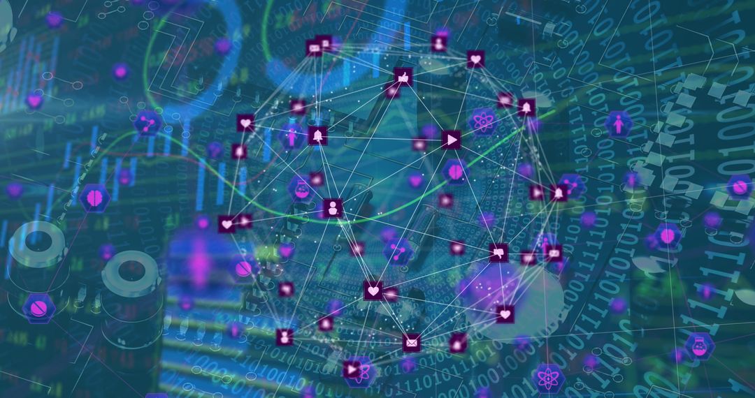 Digital iot globe with data connections and floating graphs
