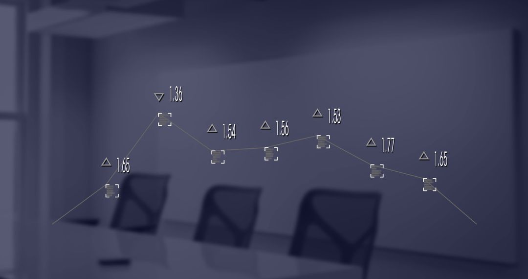 Digital Financial Data Visualization in Modern Conference Room