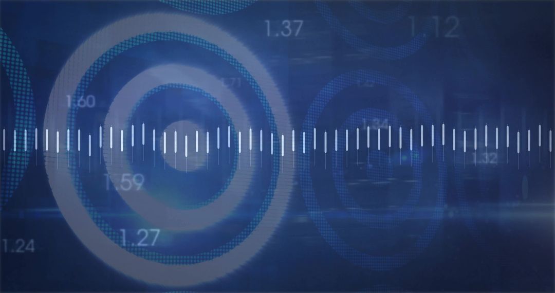 Digital Data Analytics Interface with Circular Patterns
