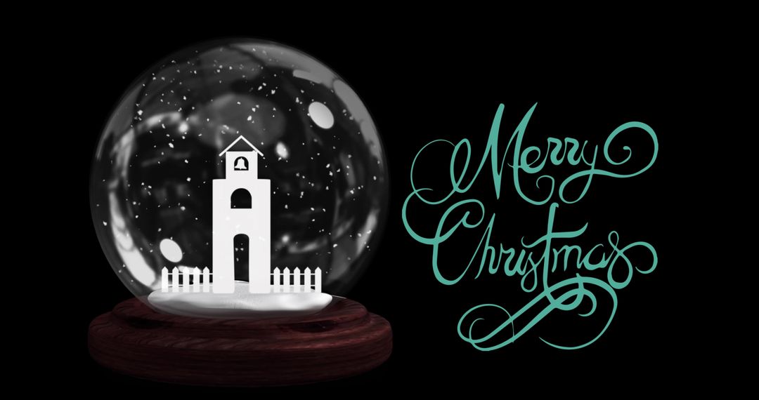 Snow Globe with Christmas Greeting Art