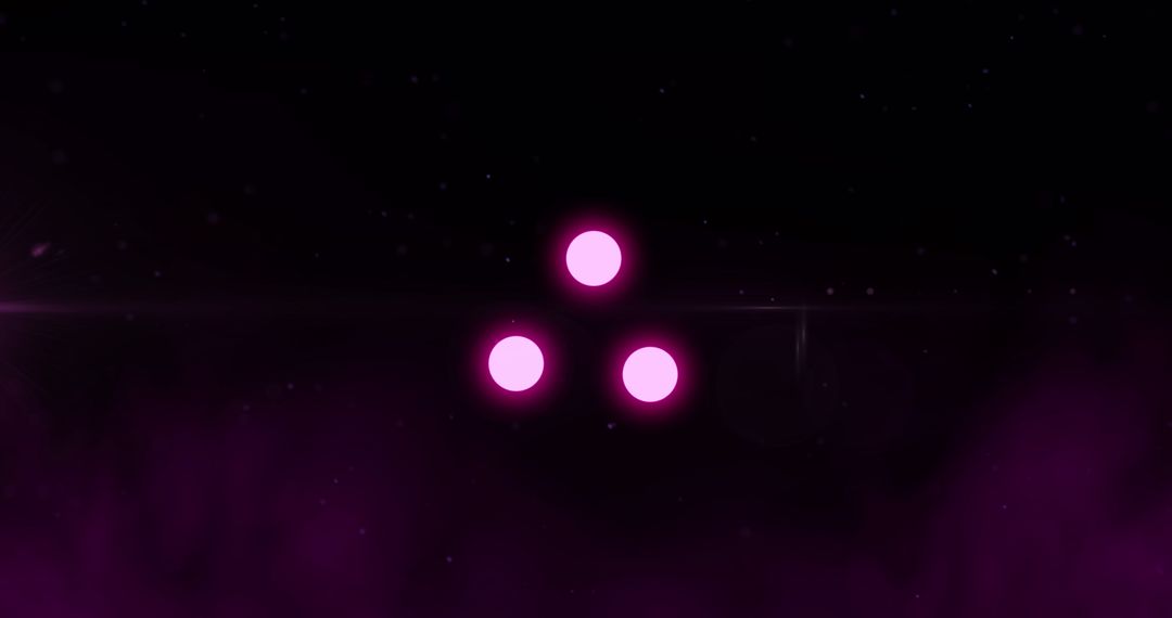 Glowing Pink Circles on Digital Interface in Dark Space