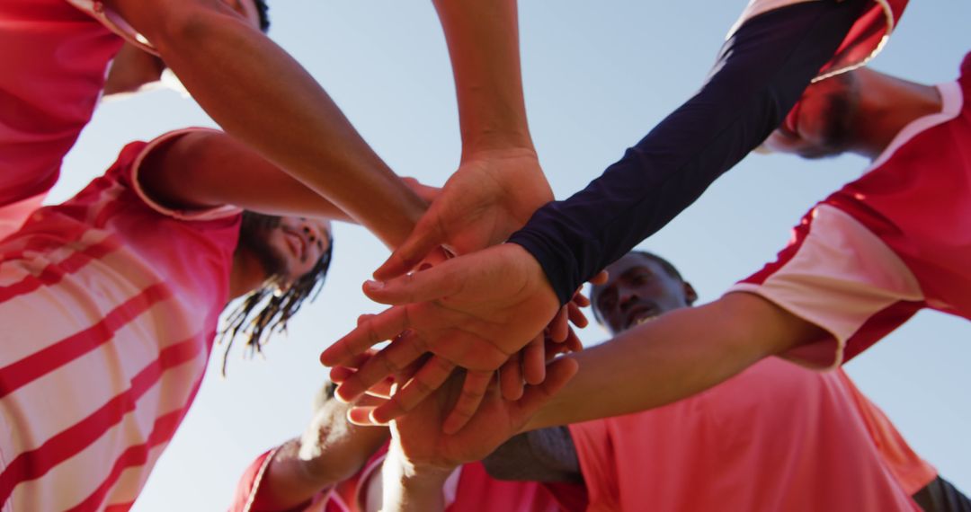 Multiracial Soccer Team in a Group Huddle on Field - Free Images, Stock Photos and Pictures on Pikwizard.com