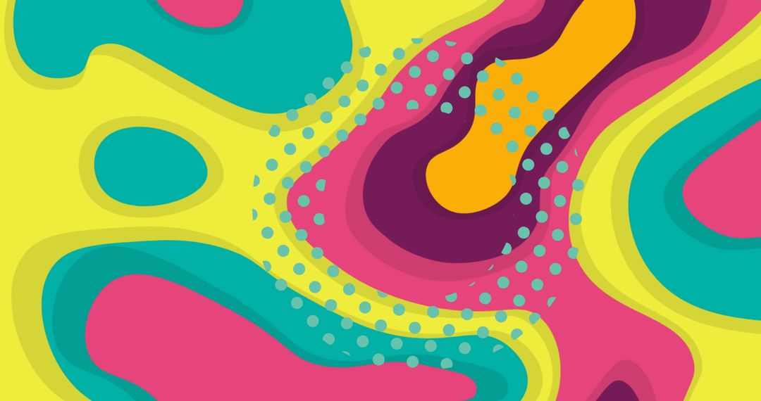 Colorful Abstract Retro Neon Geometric Pattern with Dots