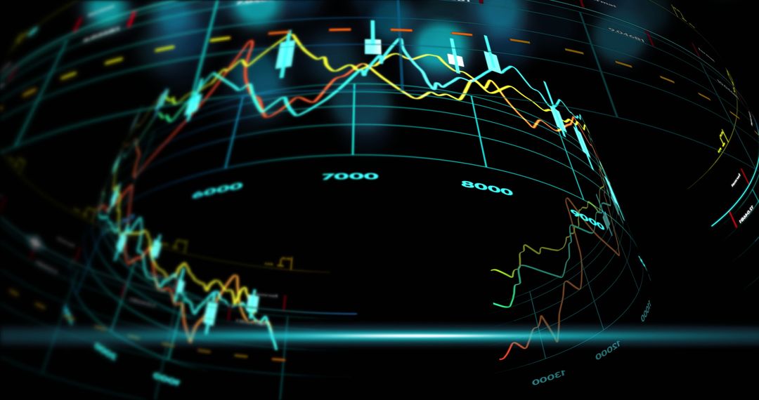 Global Finance Data Visualization with Curved Graphs