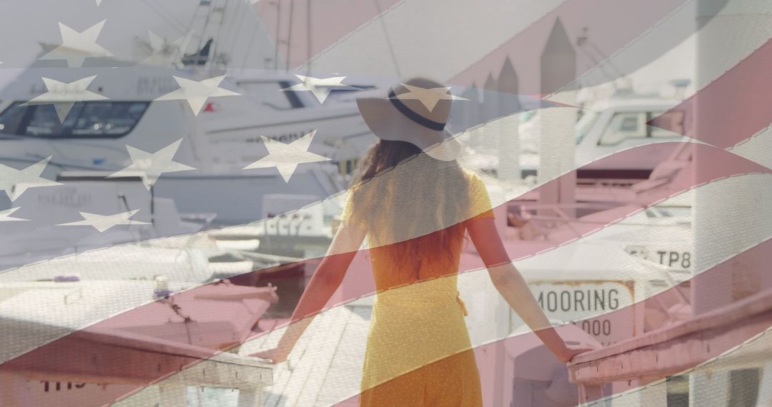 Symbolic Blend of Patriotism and Serenity at Marina