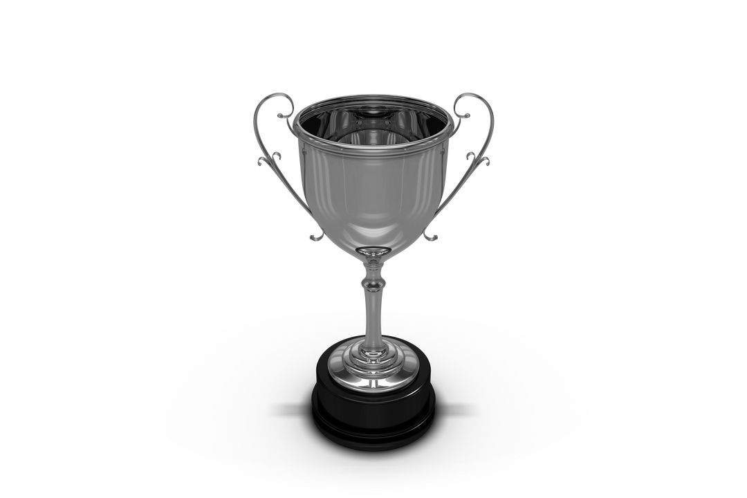 Transparent Silver Trophy on Black Base for Awards - Download Free Stock Images Pikwizard.com