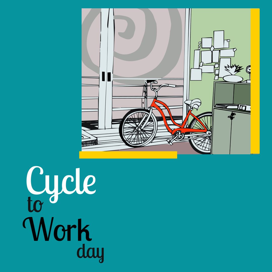 Cycle to Work Day Poster Promoting Sustainable Commute